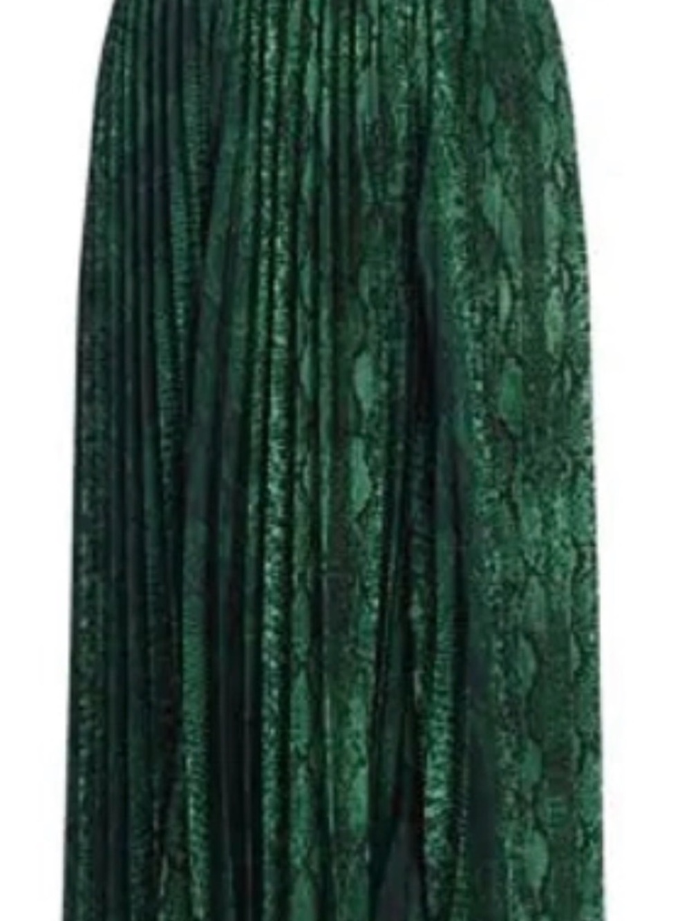 Andamane Emerald Green Pleated Maxi Skirt